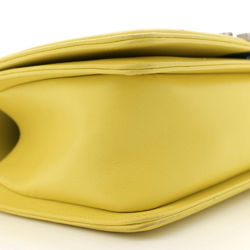 Calfskin Chevron Quilted Medium Boy Flap