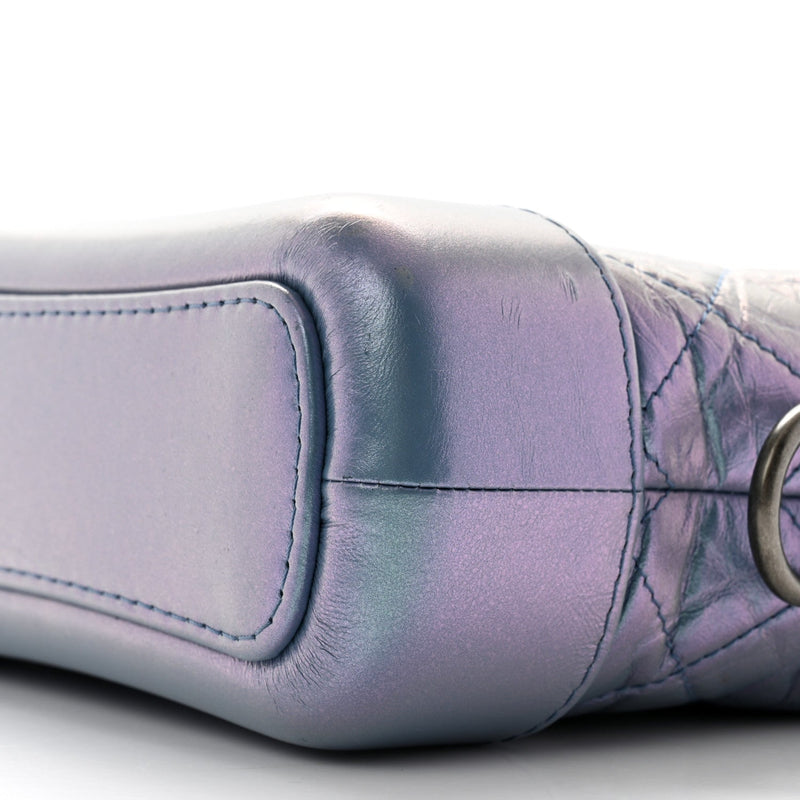 Iridescent Aged Calfskin Quilted Small