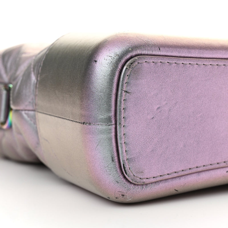 Iridescent Lambskin Calfskin Quilted