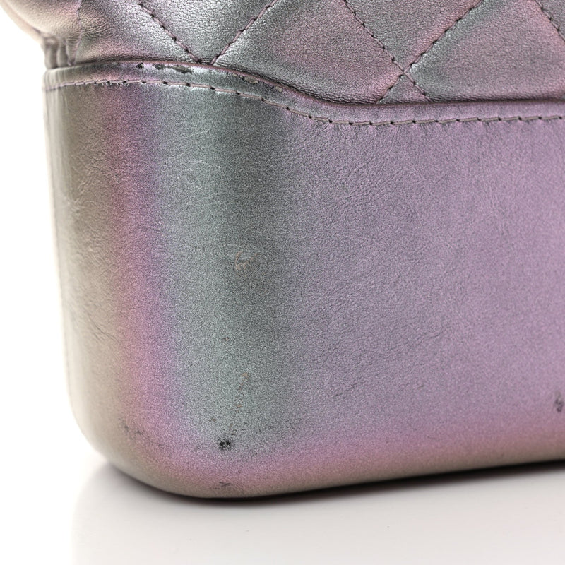 Iridescent Lambskin Calfskin Quilted