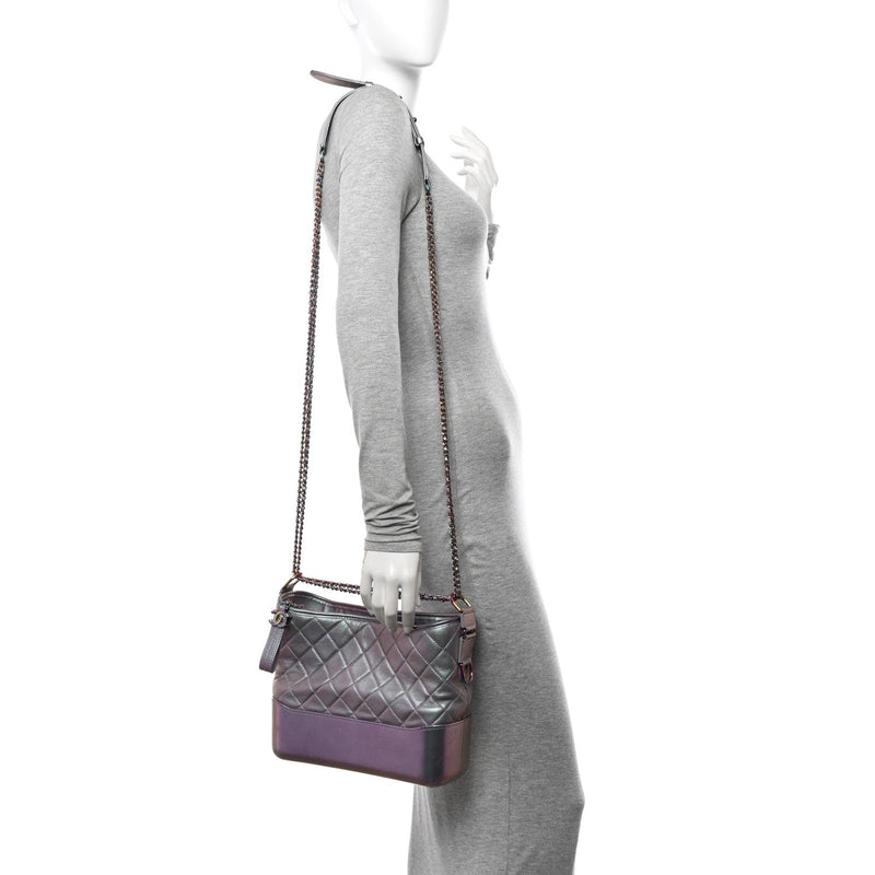 Iridescent Lambskin Calfskin Quilted