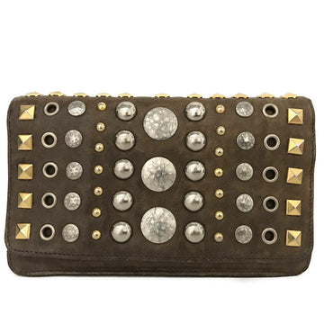 Ega Miu Studded Leather Long Bifold