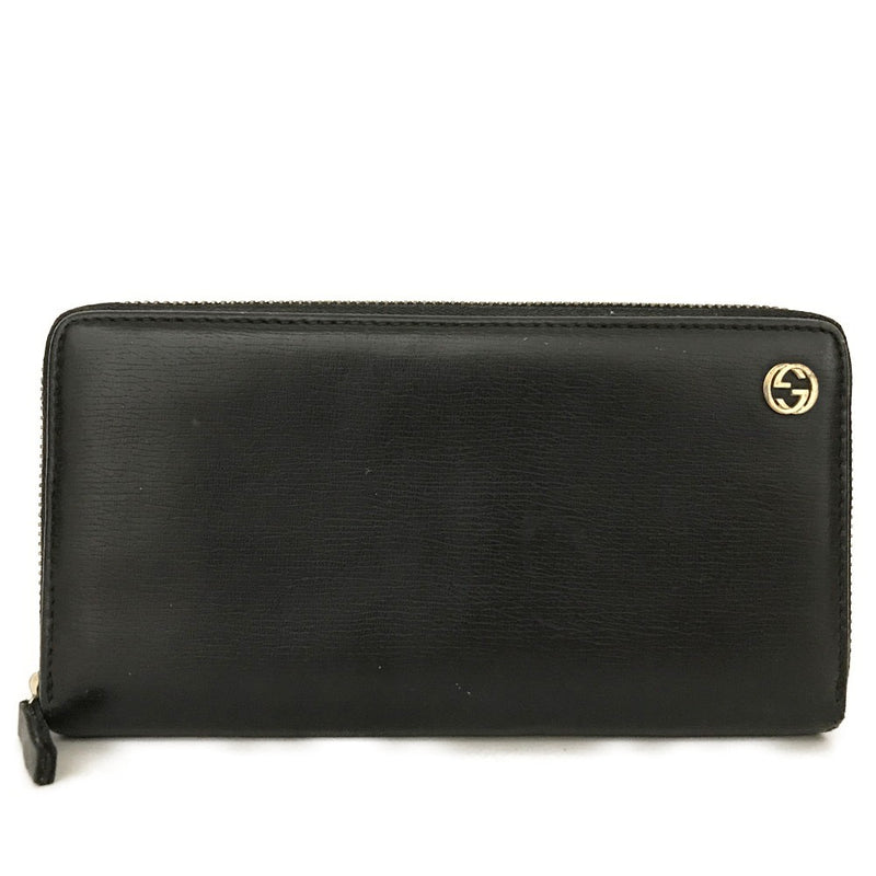 Ega Gucci Interlocking G Leather Zip