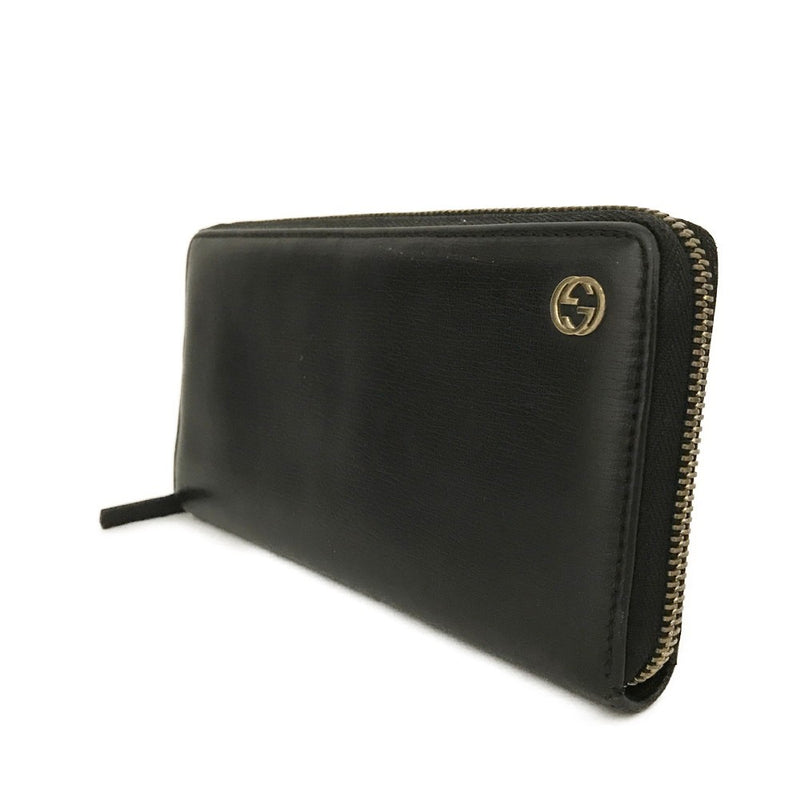 Ega Gucci Interlocking G Leather Zip