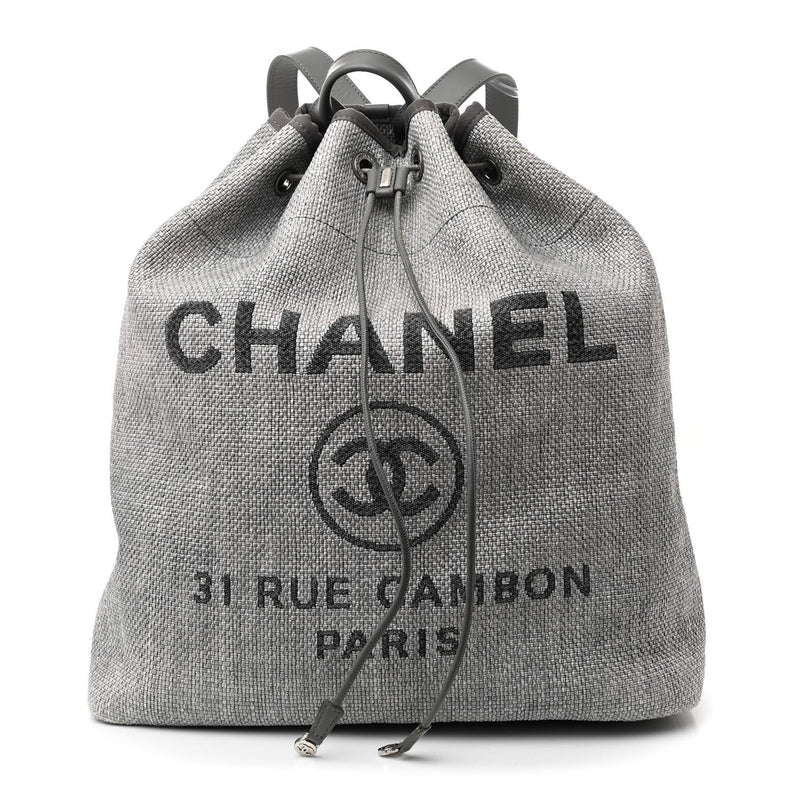 Canvas Large Deauville Backpack Grey