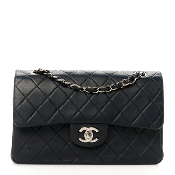 Lambskin Quilted Small Double Flap Black
