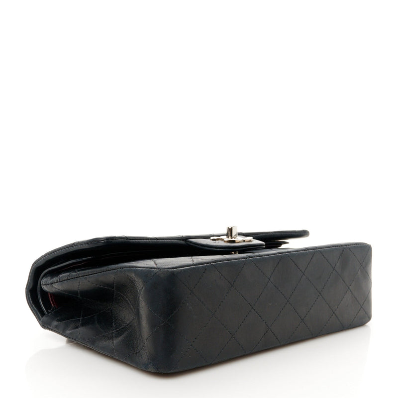 Lambskin Quilted Small Double Flap Black