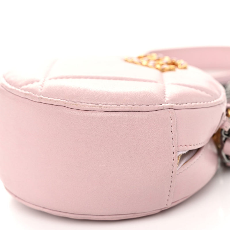 Lambskin Quilted Chanel 19 Round Clutch