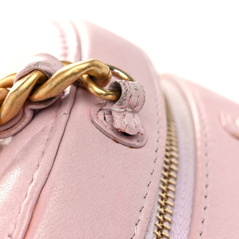 Lambskin Quilted Chanel 19 Round Clutch