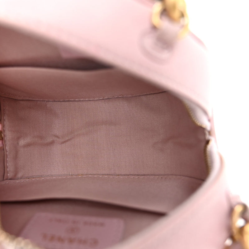 Lambskin Quilted Chanel 19 Round Clutch