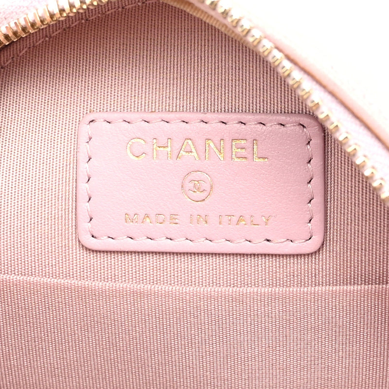 Lambskin Quilted Chanel 19 Round Clutch