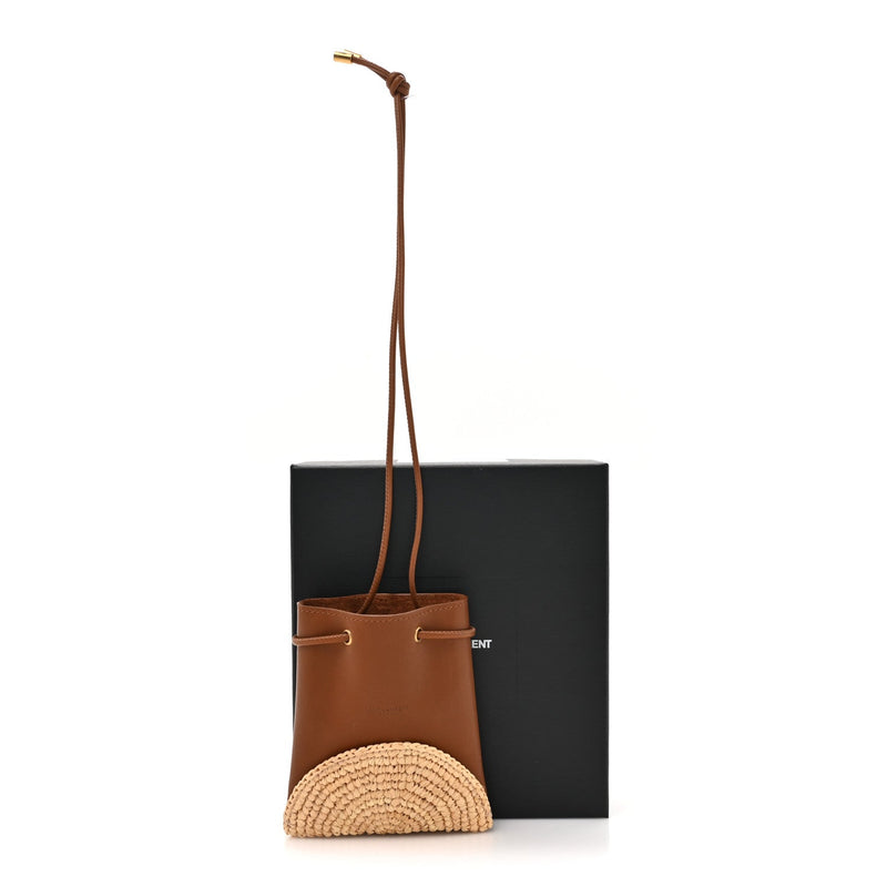 Raffia Cassandre Mini Pochon Crossbody
