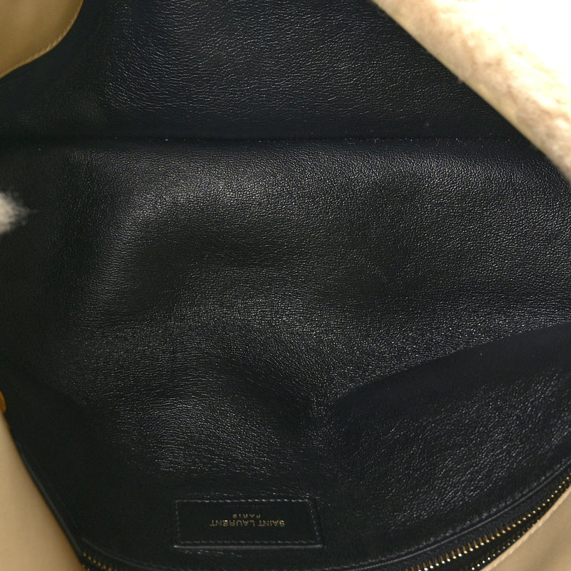 Shearling Lambskin Quilted Sade Puffer