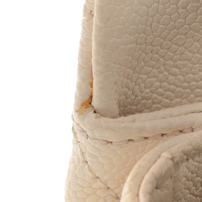 Caviar Quilted Mini Simply Cc Flap White