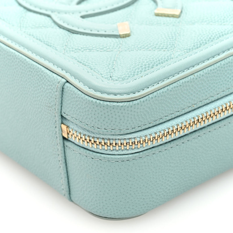 Caviar Quilted Filigree Vanity Clutch