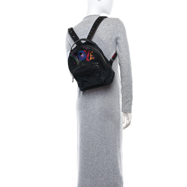 Nylon Calfskin Love Small Backloubi