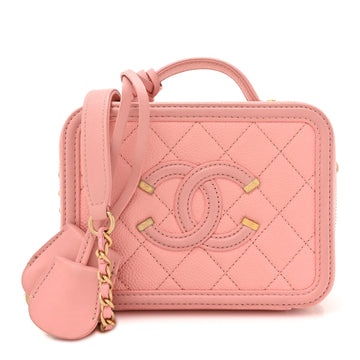 Caviar Quilted Small Cc Filigree Vanity