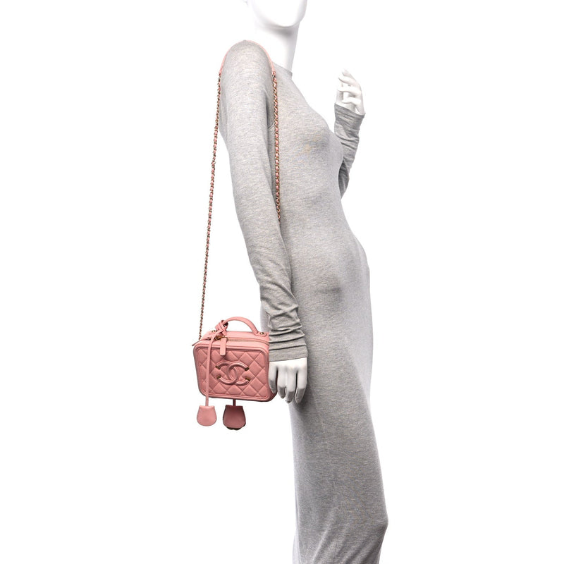 Caviar Quilted Small Cc Filigree Vanity