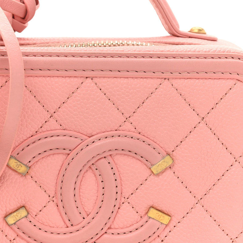 Caviar Quilted Small Cc Filigree Vanity