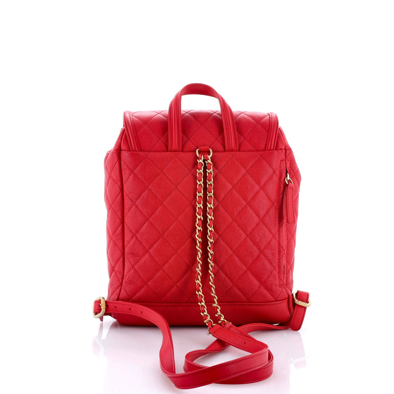 Filigree Backpack Quilted Caviar Large