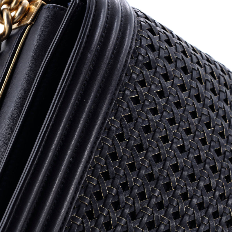 Boy Flap Bag Braided Sheepskin Large