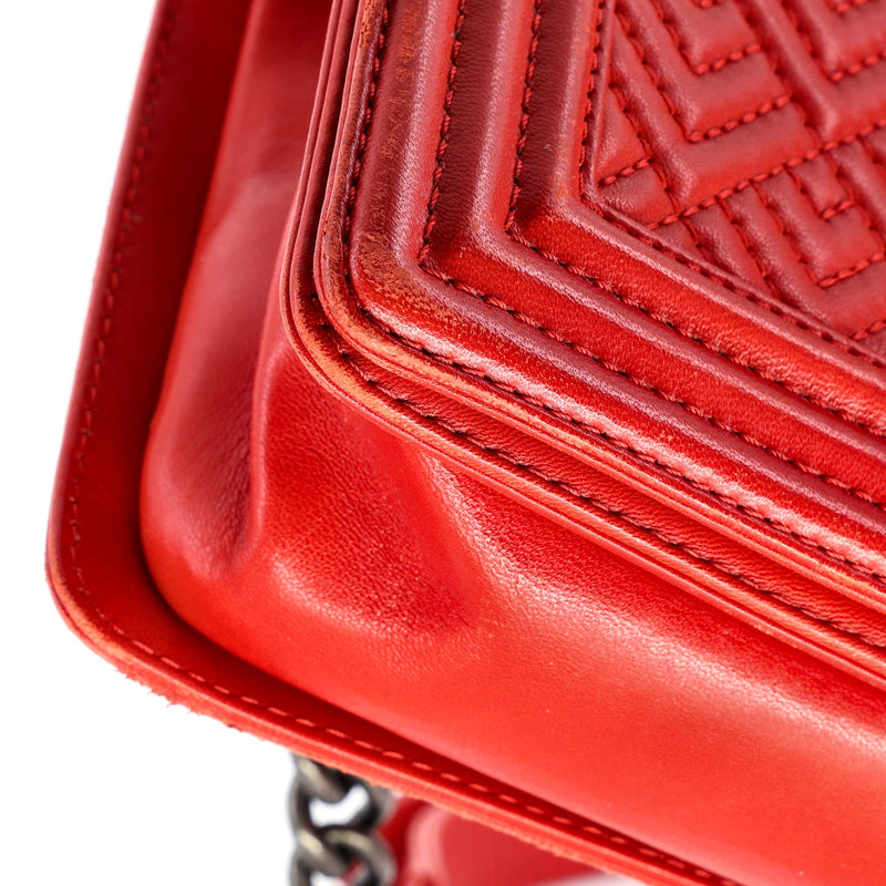 Boy Flap Bag Quilted Perforated Lambskin