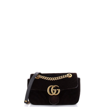 Gg Marmont Flap Bag Matelasse Velvet