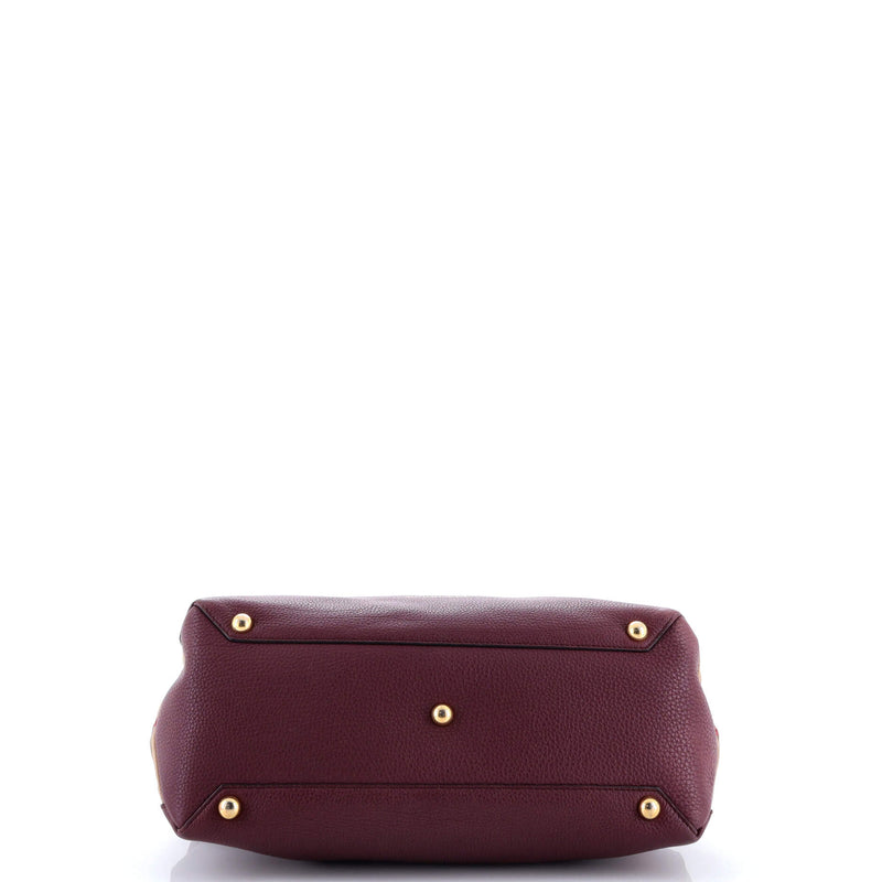 Banner Tote Leather And House Check