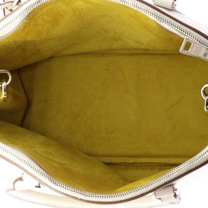 Double Zip Lux Tote Saffiano Leather