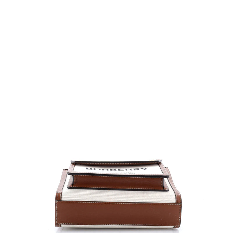 Logo Pocket Tote Canvas With Leather