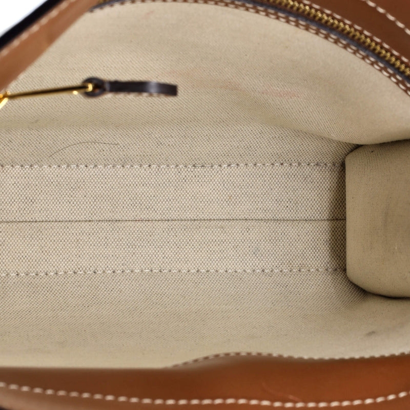 Logo Pocket Tote Canvas With Leather