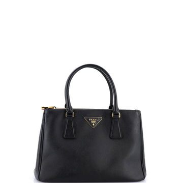Double Zip Lux Tote Saffiano Leather