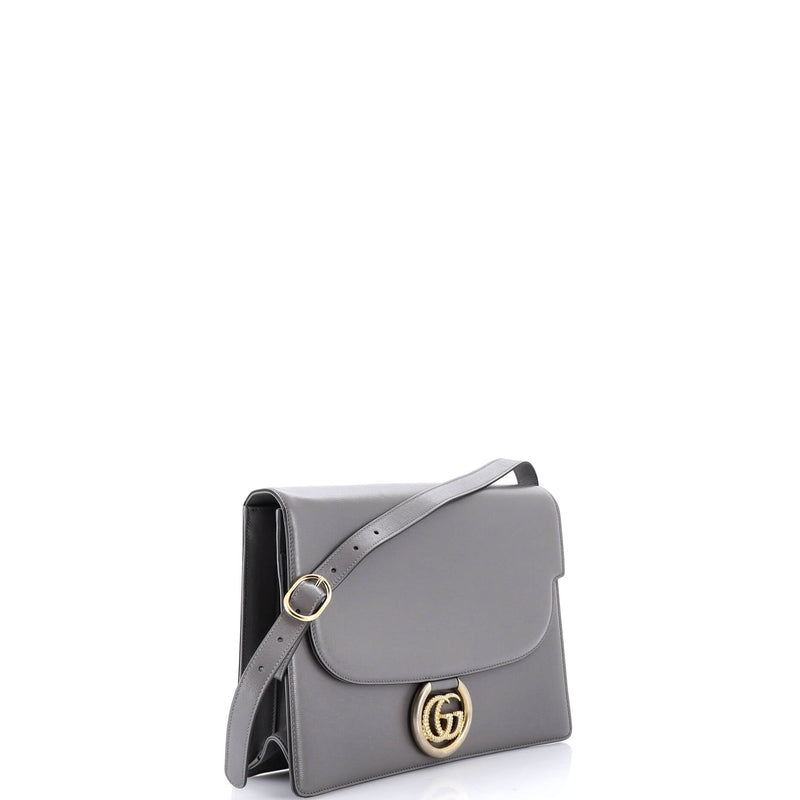 Gg Ring Shoulder Bag Leather Medium