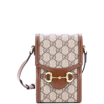 Horsebit Crossbody Bag Gg Coated Canvas