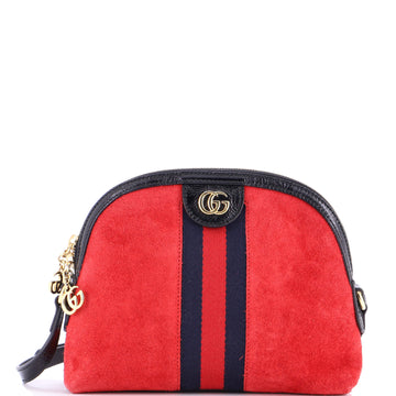 Ophidia Dome Shoulder Bag Suede Small