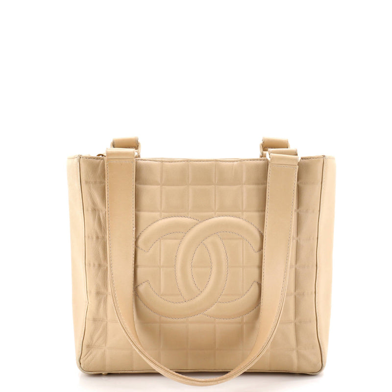 Chocolate Bar Cc Tote Quilted Leather