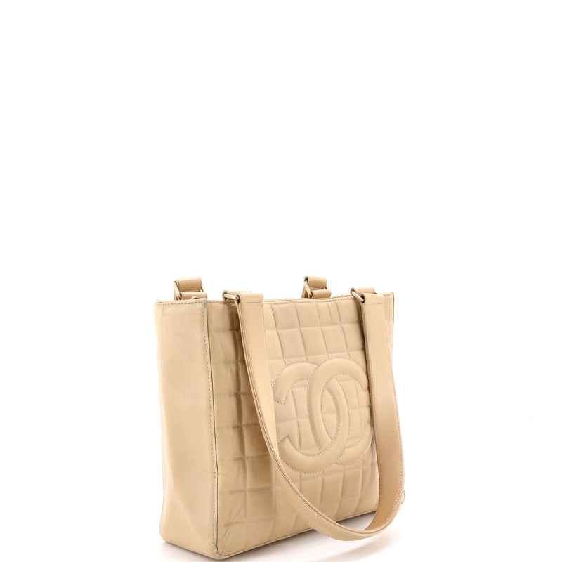 Chocolate Bar Cc Tote Quilted Leather