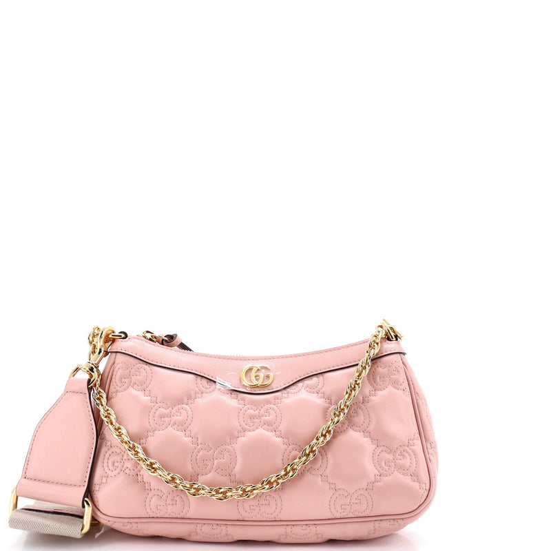 Zip Shoulder Bag Gg Embossed Matelasse