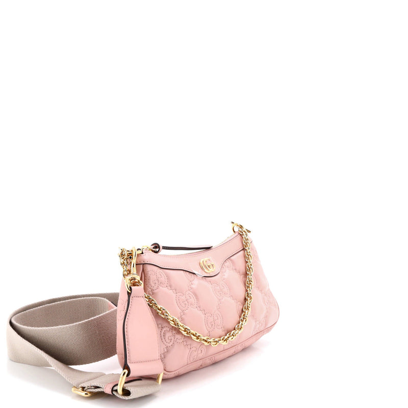 Zip Shoulder Bag Gg Embossed Matelasse