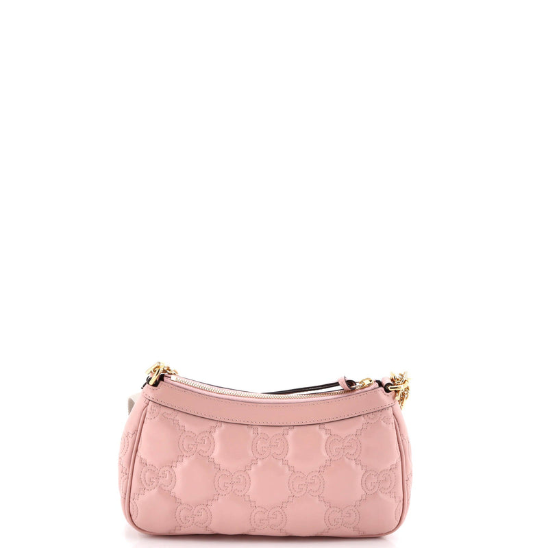 Zip Shoulder Bag Gg Embossed Matelasse