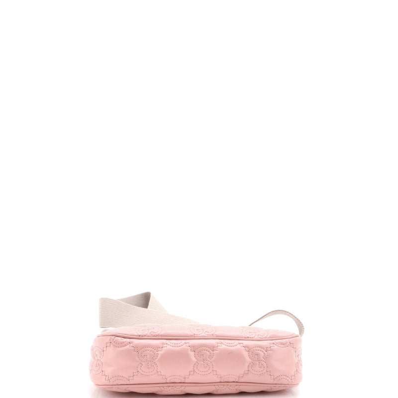 Zip Shoulder Bag Gg Embossed Matelasse