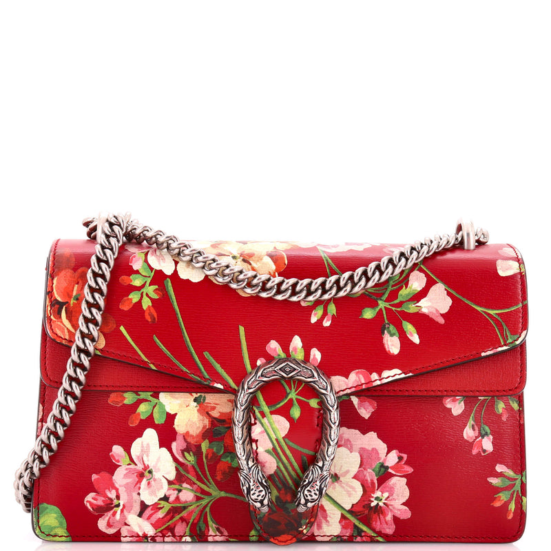 Dionysus Bag Blooms Print Leather Medium