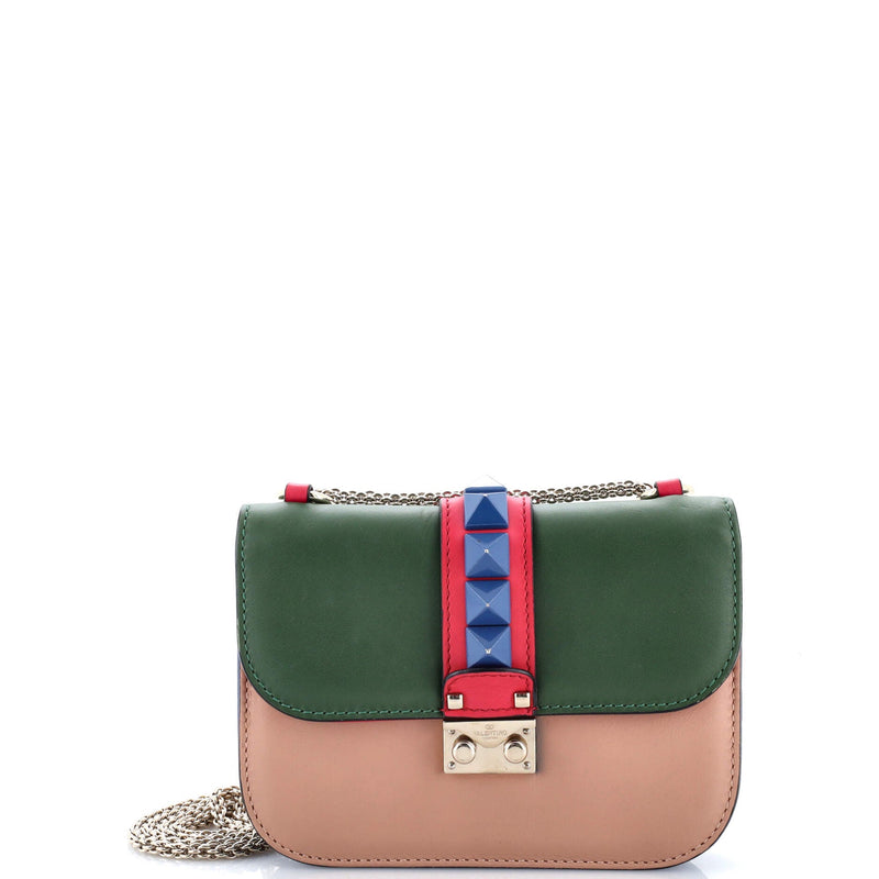 Glam Lock Shoulder Bag Leather Small