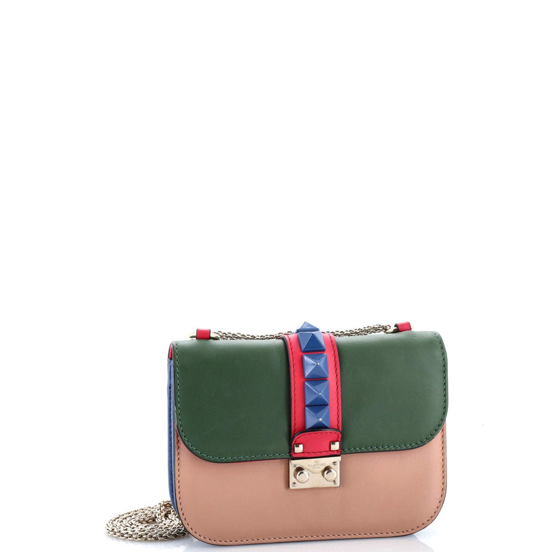 Glam Lock Shoulder Bag Leather Small