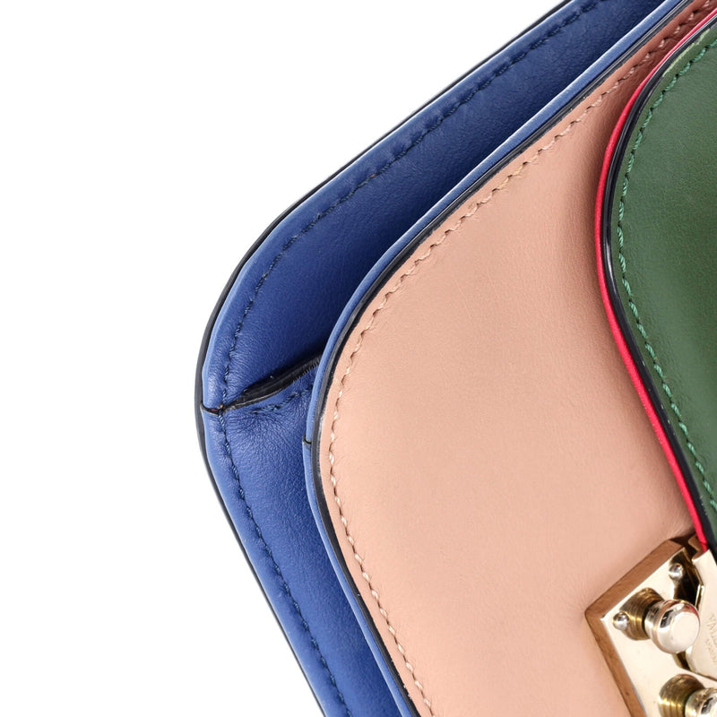 Glam Lock Shoulder Bag Leather Small