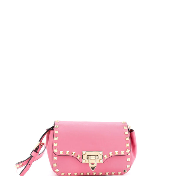 Rockstud Flip Lock Flap Bag Leather Mini