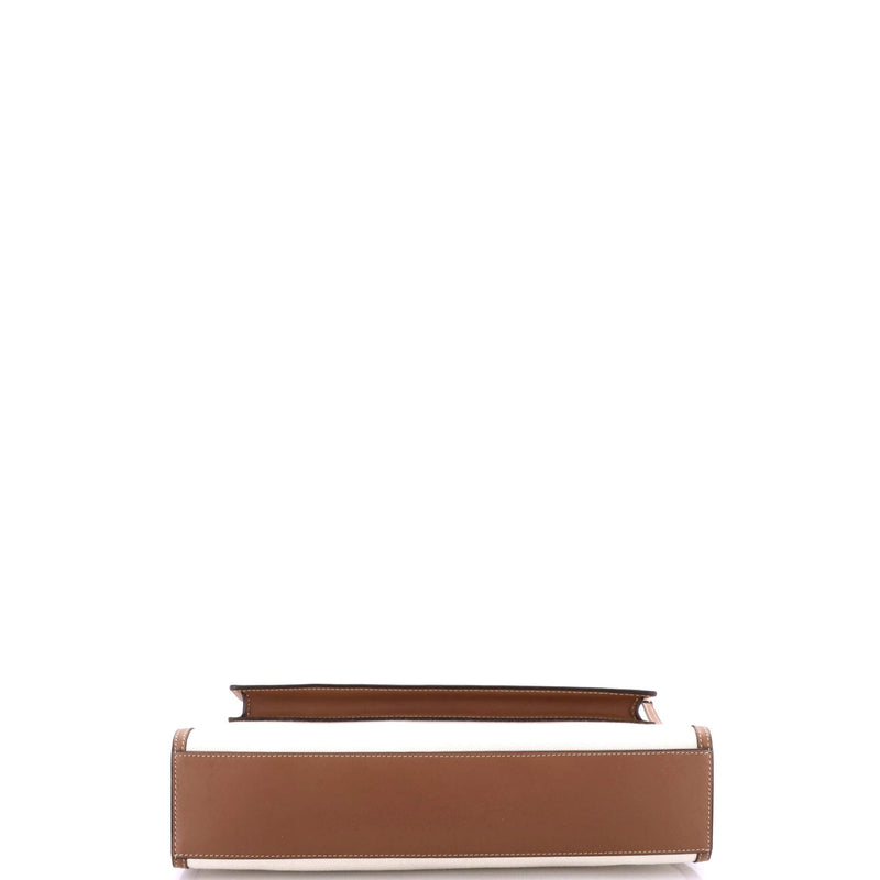 Logo Pocket Tote Canvas With Leather