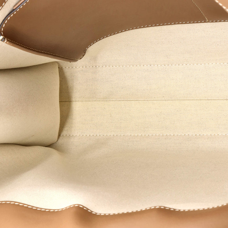 Logo Pocket Tote Canvas With Leather