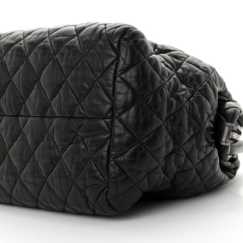 Lambskin Coco Cocoon Bowler Black