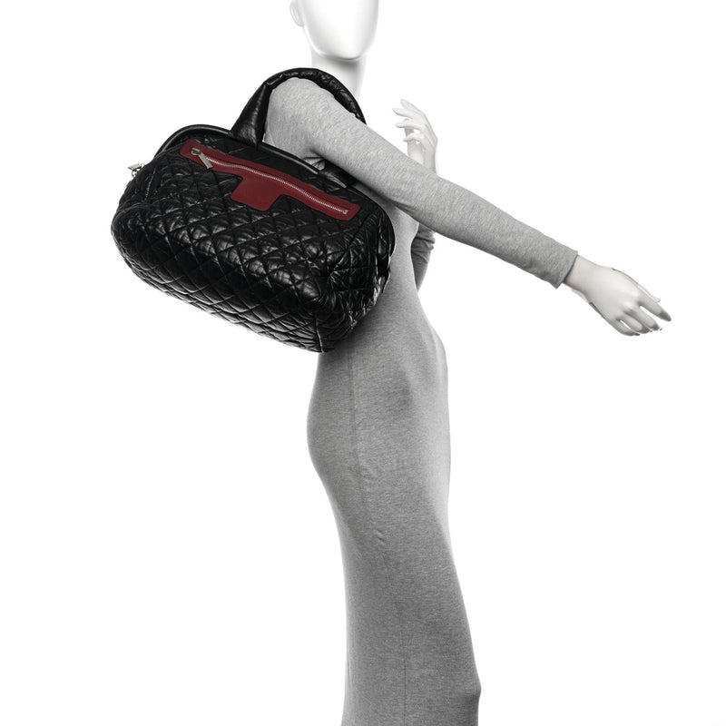 Lambskin Coco Cocoon Bowler Black